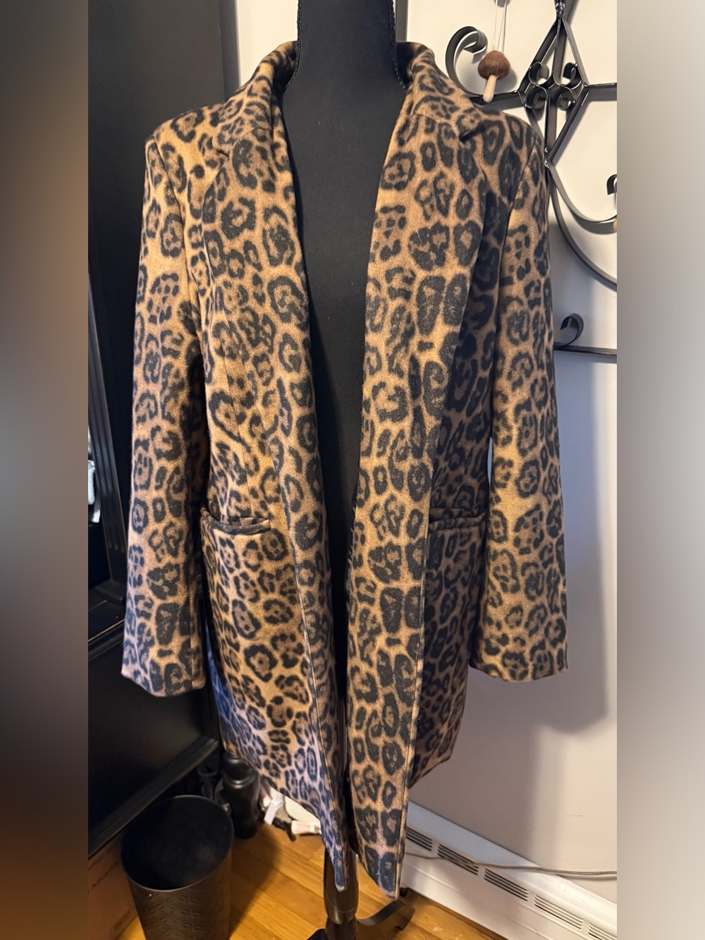 miami Leopard Print Peacoat in Brown and Black